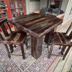 Pub Table And Four Chairs