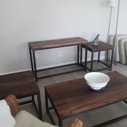 Wood Top Table Set