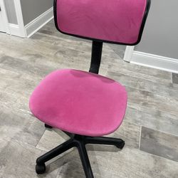 Rolling Desk chair - Pink & black