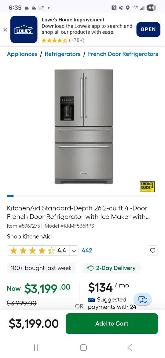 Kitchenaid Refrigerator