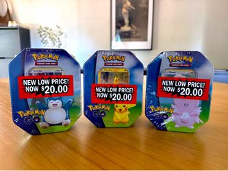 Trading - 2022 Pokemon GO Tin Set / Pikachu - Snorlax - Blissey