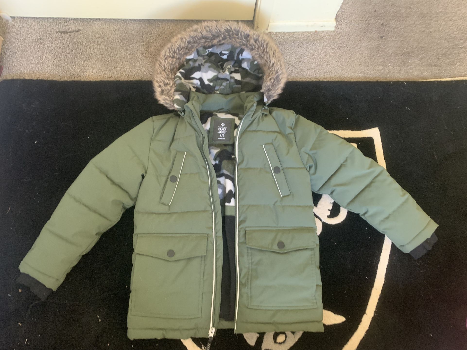 Ultimate Boys Parka Puffer Jacket (Size: 7-8)