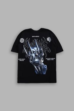 WOLVERINE/DOOM MASK ANTI-HERO "PREMIUM" OVERSIZED TEE IN BLACK