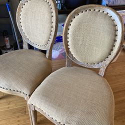 Two Solid Wood Chairs For $50 Both