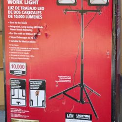 Lumen Twin Head LED Work Light – With Tripod