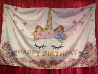 Unicorn  Backdrop 5x3 $6