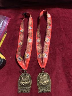 Chuckie cheese medallion s and lanyards