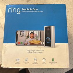 Ring Peephole Cam never used - didn’t have peephole to install it