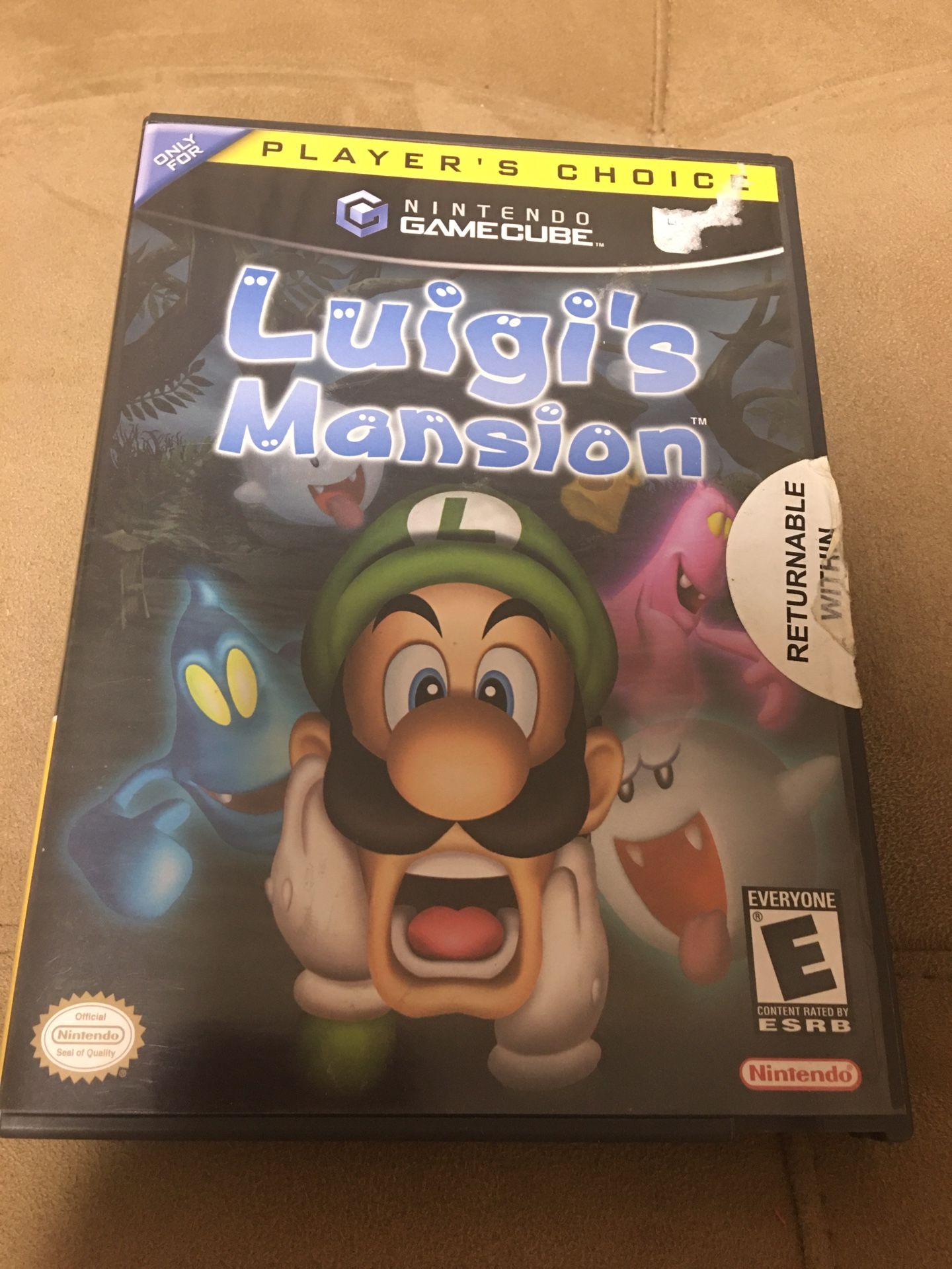 Nintendo GameCube Game: Luigi’S Mansión