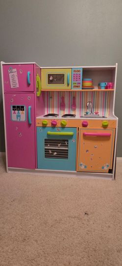 Kids Wooden Play Kitchen Set