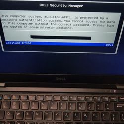 Dell Latitude E7450 i5 For Repair Or Parts Needs System Password