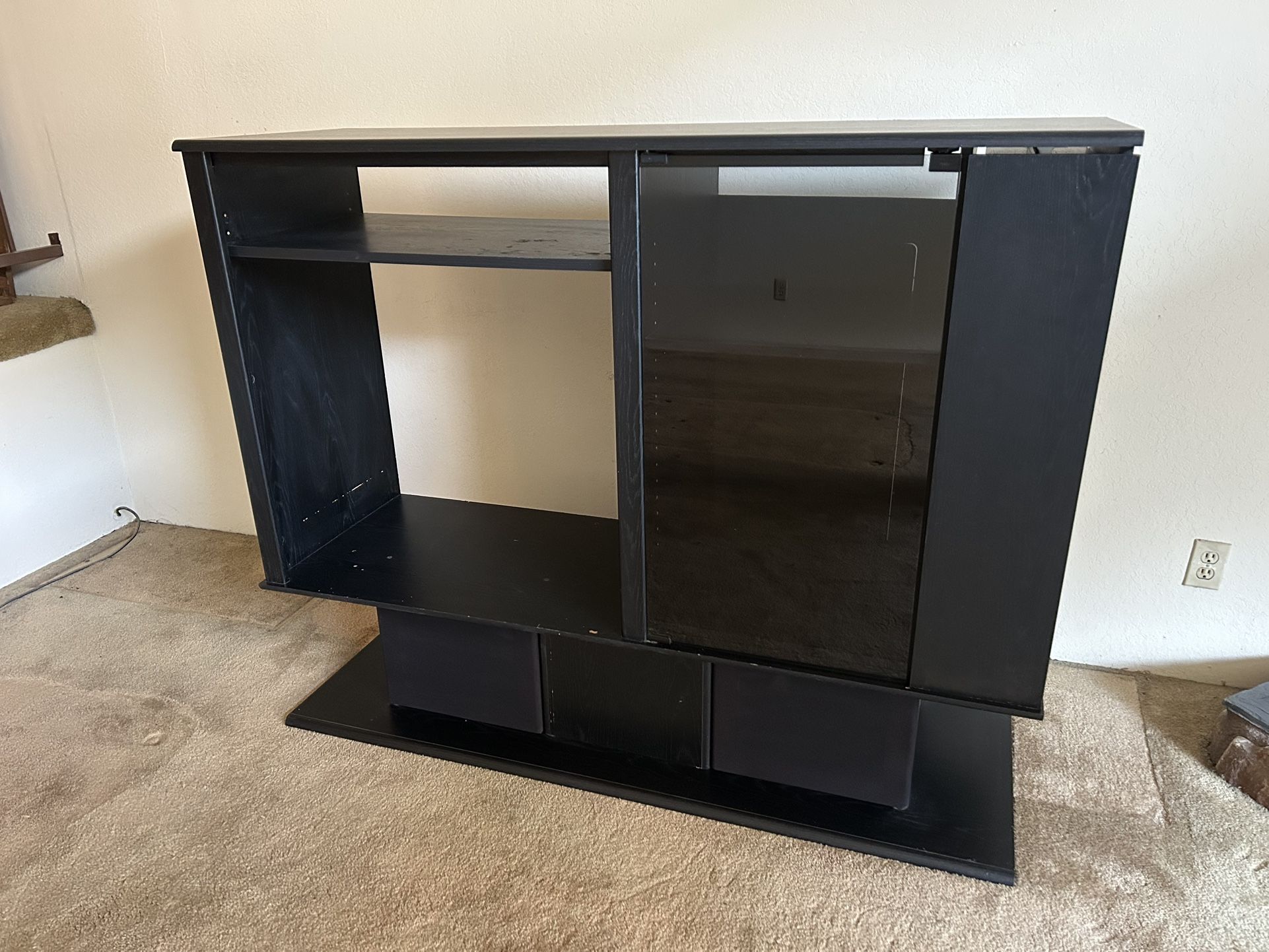 Black Media Cabinet TV