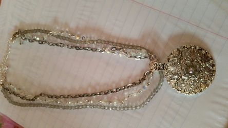 Silver and crystal pendant