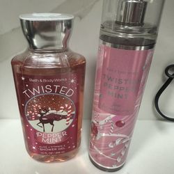 Bath and Body Works 2pc Set  Twisted Peppermint 