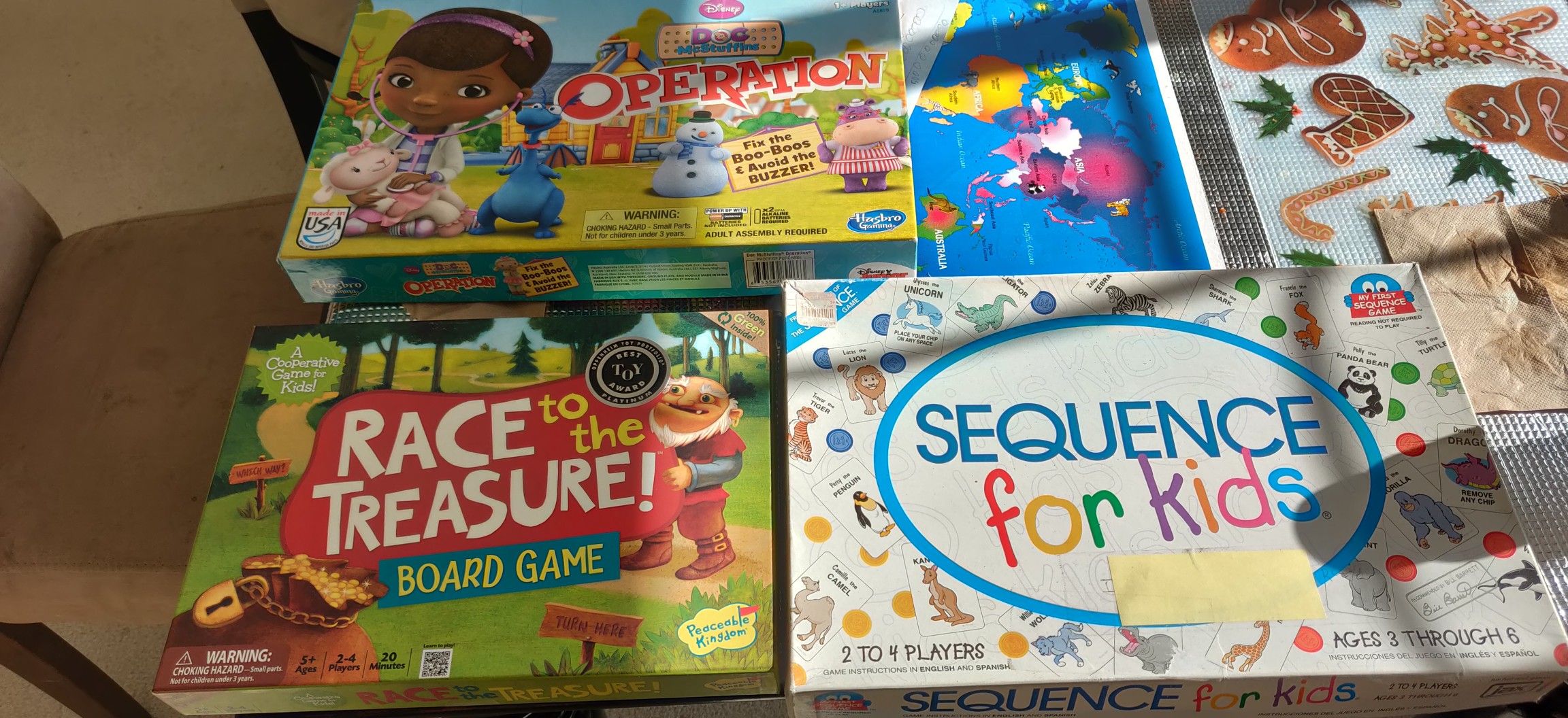 Board games! Race to the treasure - sequence for kids - 