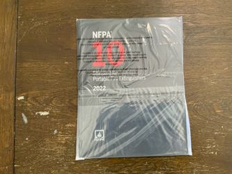 NFPA 10 2022 Edition Portable Fire Extinguisher Code Book