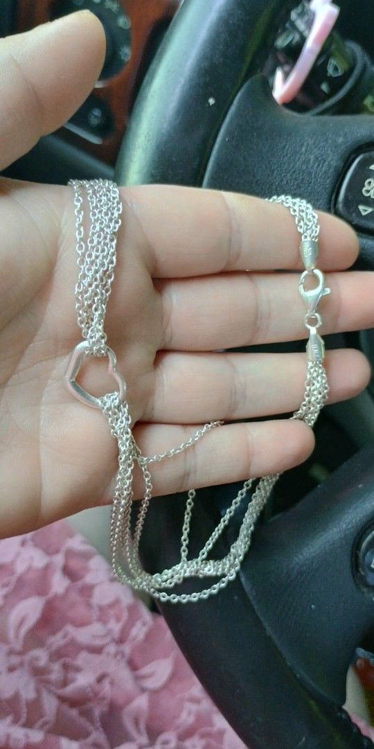 925 Italy Heart Choker Necklace