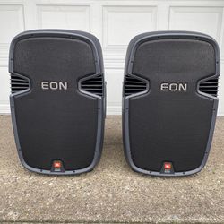 USED: Pair Of JBL EON 515 600W, 15” 2-Way pro audio Speakers.
