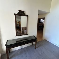 Side Table And Mirror