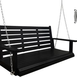 2-Seater Wooden Porch Swing Black - PSF001BU