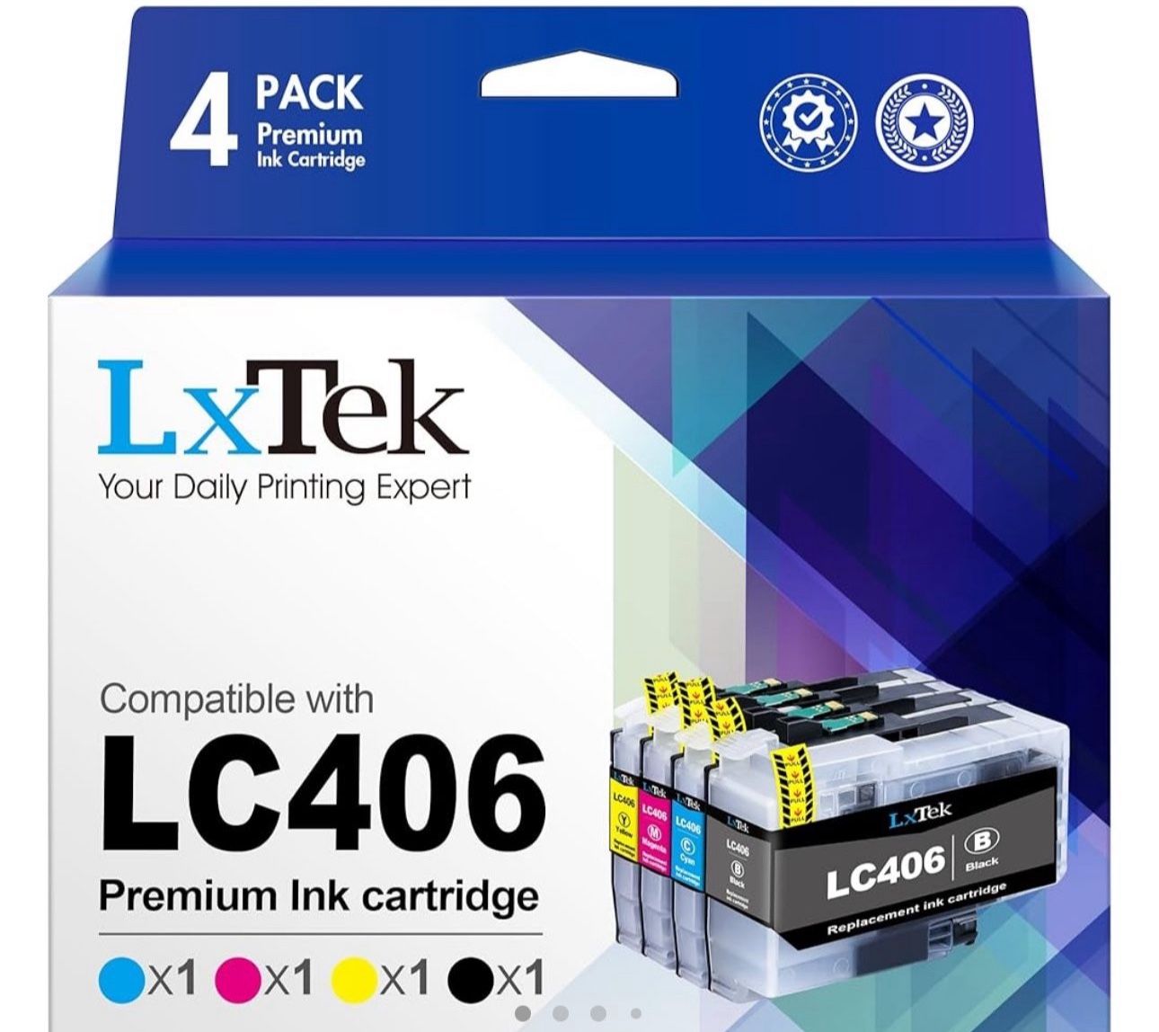 4 Pack Compatible LC 406 XL LC-406XL Extra Capacity Ink Cartridge for Brother