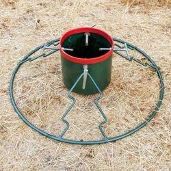 Large metal wire Christmas tree stand base holder support