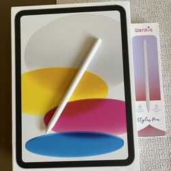 Apple iPad 10th Generation (2022 model /new Open Box ) 64GB Wi-Fi + Cellular with pencil, keyboard & case 