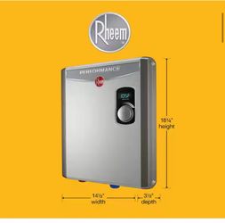 Shop Rheem Performance 18 kW 3.51 GPM 240-Volt Self-Modulating Electric Tankless Water Heater