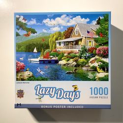 MasterPieces - 1000 Piece Puzzle - Lakeside Memories - MISSING PIECE