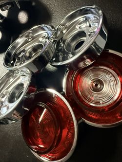 1963 Impala Tail Light Bezels And Base Bezel