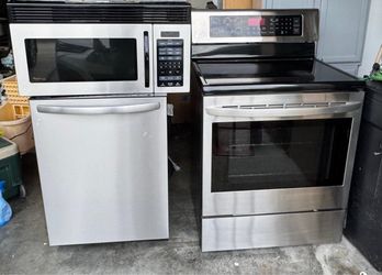 Electric Range, Microwave and Dishwasher