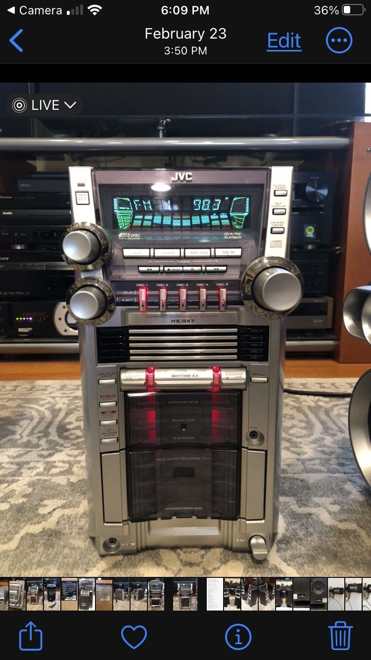 JVC HX-GX7 Main / Head Unit Only Of The Compact Component Stereo / Surround System