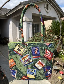Sasha New York Matchbook Print Bakersfield CA Bowling Tote, Shoulder or Handbag