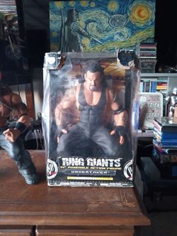 For sale Ring Giants 14 inch poseable action figures, vintage 2005 release. Please see pictures for more details.