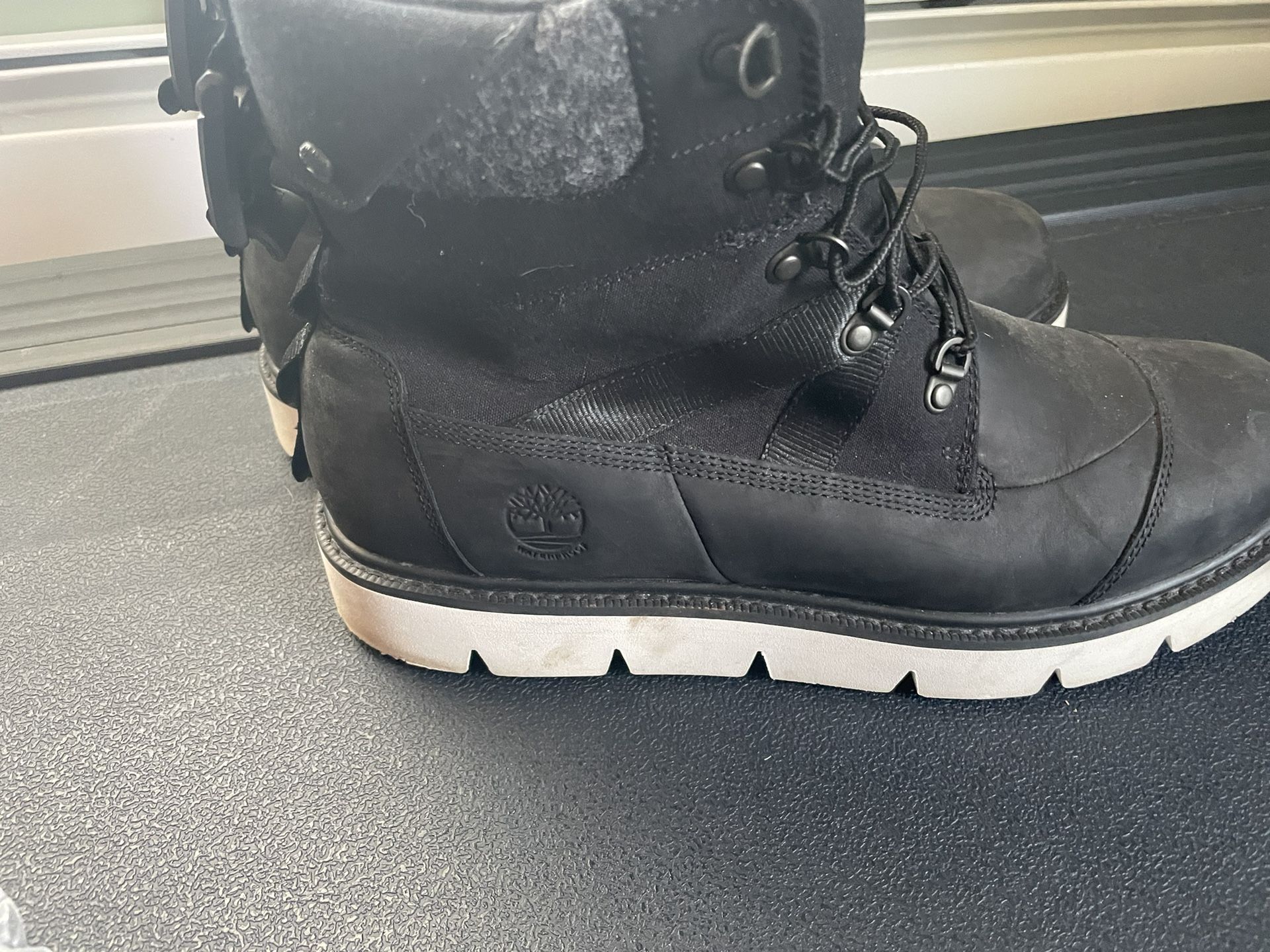 Timberland 6” Men’s 11 Raywood Boots EK +Black Full Grain Leather + Synthetic 14 A2EHH