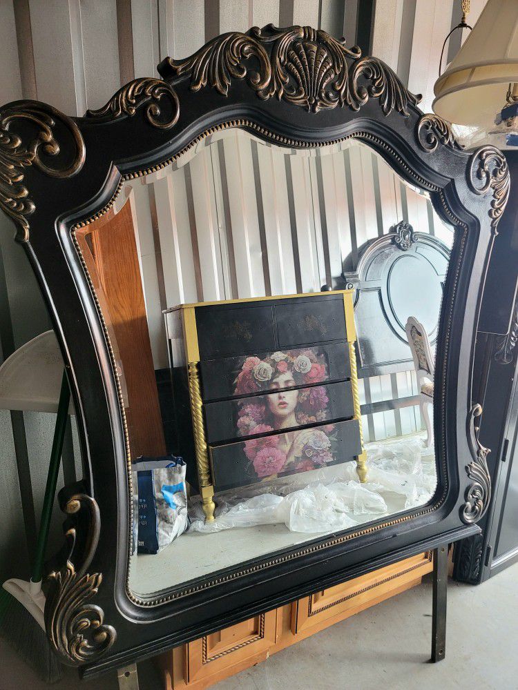 Black And Gold Dresser Top Mirror