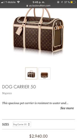 Dog Carrier 50  Louis vuitton dog carrier, Louis vuitton, Dog carrier
