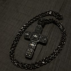 D Color Moissanite Custom Baguette Cross (perfect Mother’s Day Gift!)