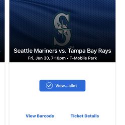2 Mariners Tickets For Tonight’s Game