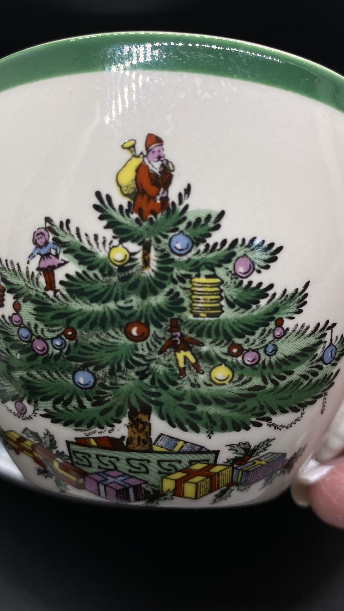 Vintage Spode Christmas Tree Coffee / Tea Cup 1980’s England Mint Condition