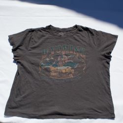 Wyoming Graphic T Shirt XL Vintage Style Mountain Bison Tee 
