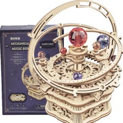 ROKR 3D Wooden Puzzles Model Building Kits Mechanical Music Box Kits Creative Gift for Kids on Birthday/Christmas Day