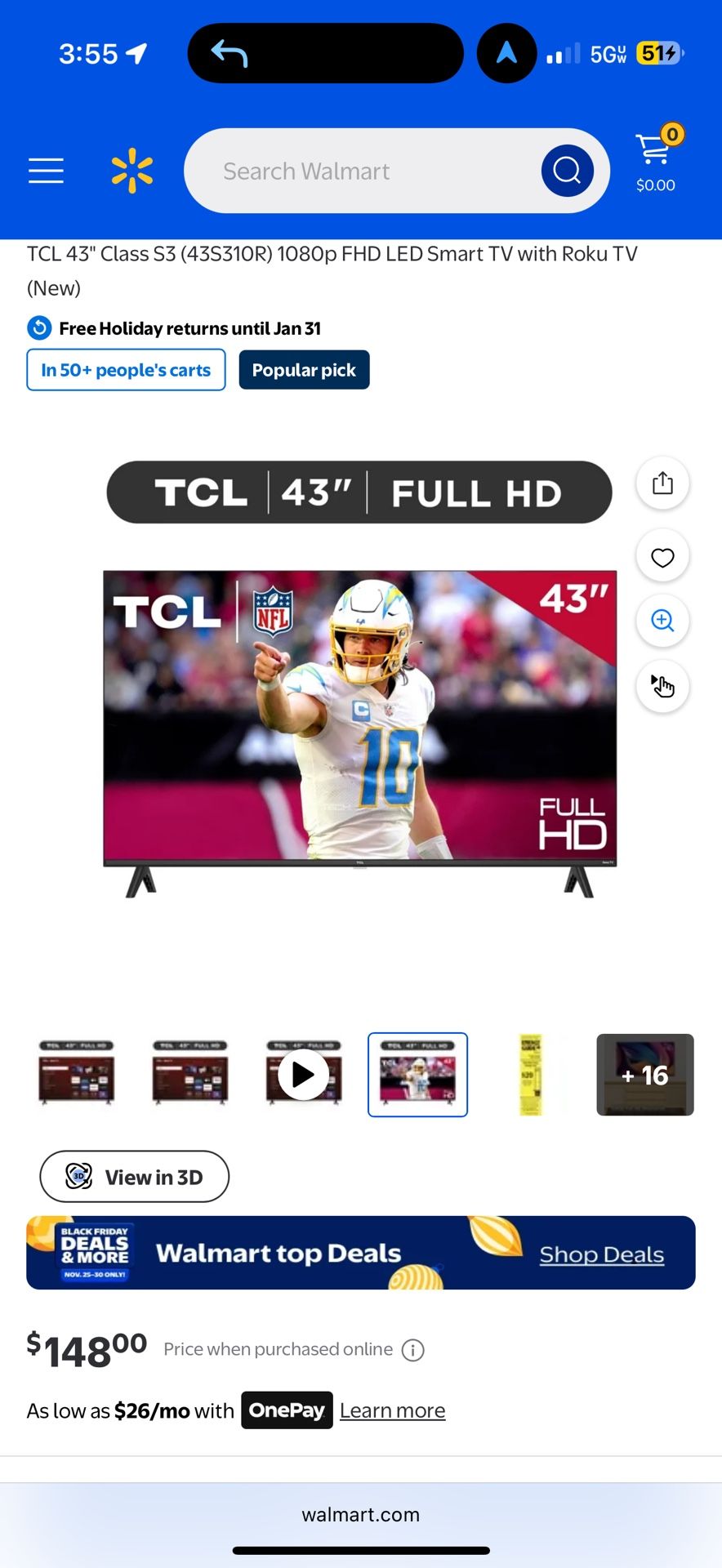 Brand new sealed Tv TLC 43’inch
