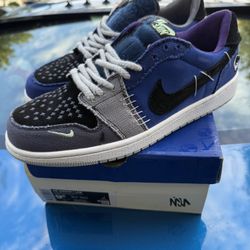 Men’s Nike Air Jordan 1 Low Alternate Voodoo Blue Purple Black Size 9.5