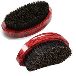 New Red 360 Wave Detangling Hair brush Medium Bristles 100% Wood