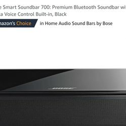 Bose Smart Soundbar 700: Premium Bluetooth Soundbar , Black

