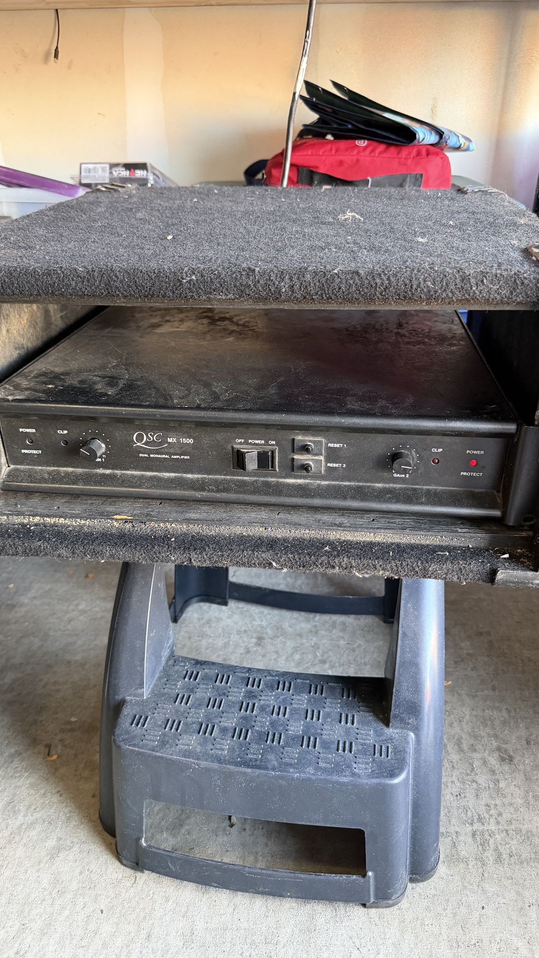 QSC MX 1500 Professional Power Amplifier – Vintage – Partially Tested – As-Is