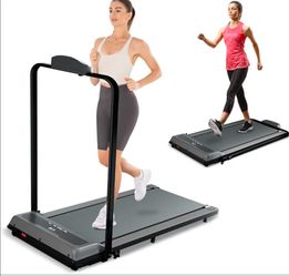 2-in-1 Folding Treadmill with Handlebar