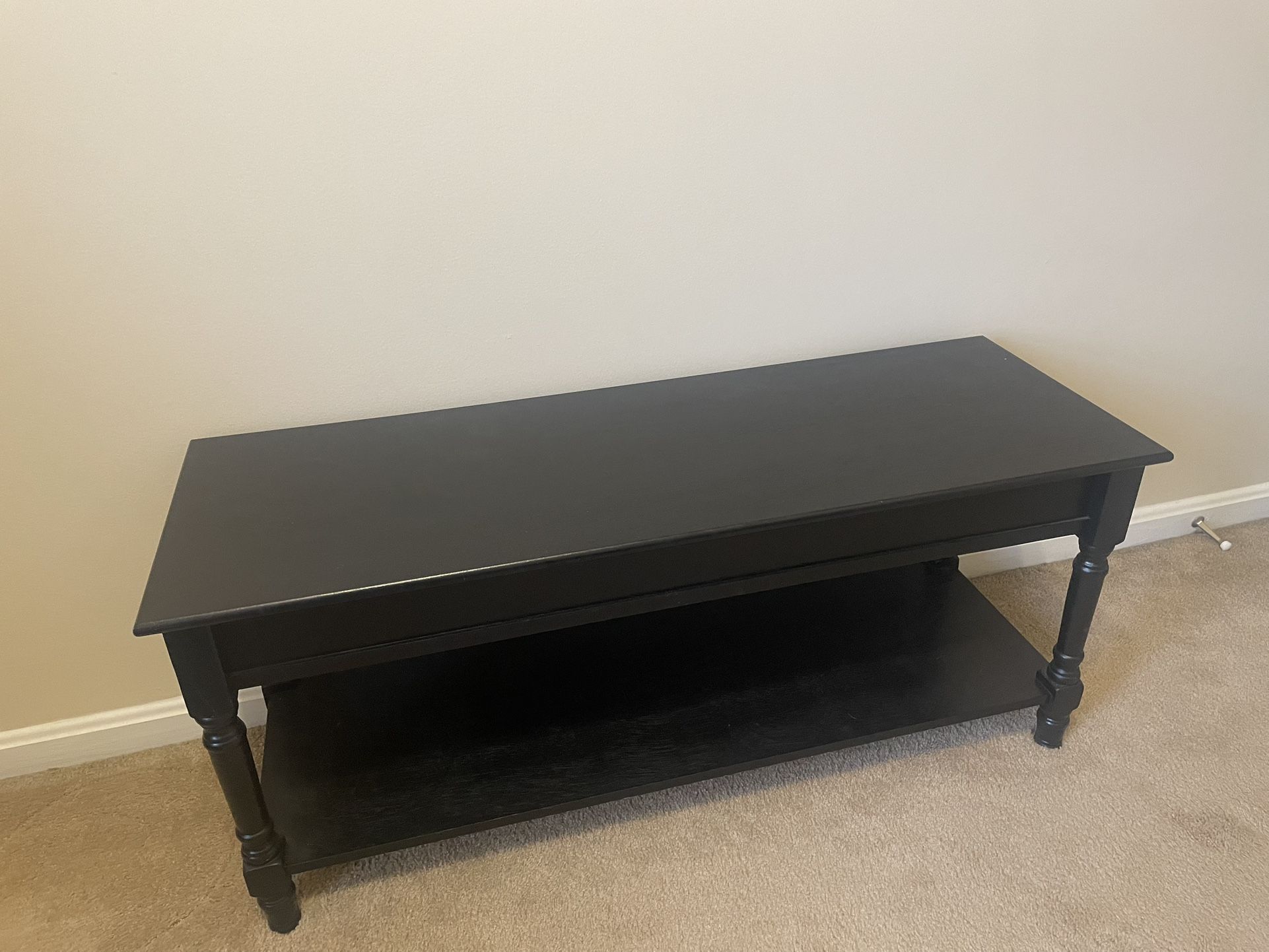 Black Storage Bench