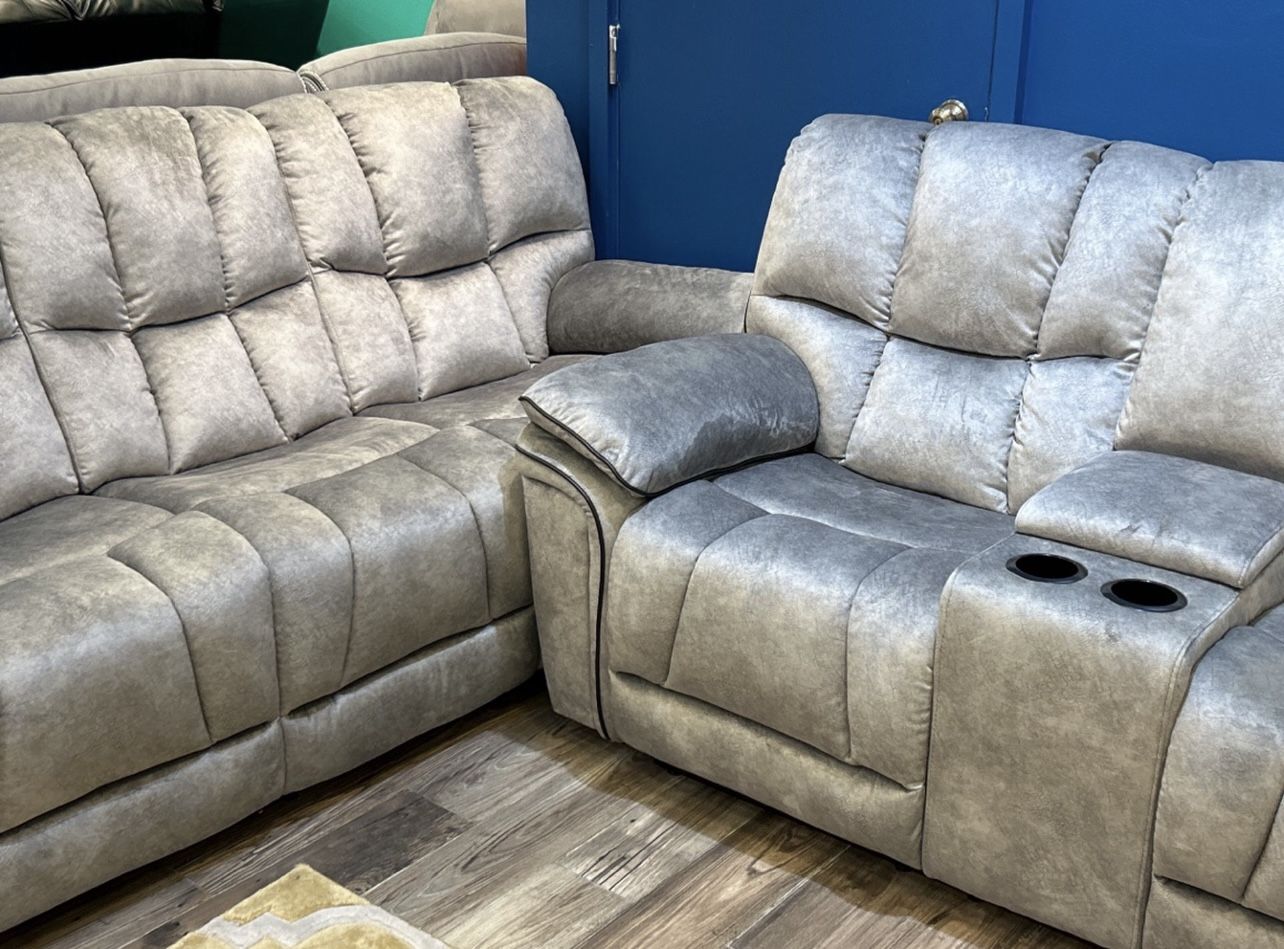 Barcelona, Two-Piece Sofa Loveseat Reclining Set $899